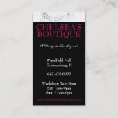 Clothing Boutique Business Card Templates Visitekaartje (Achterkant)