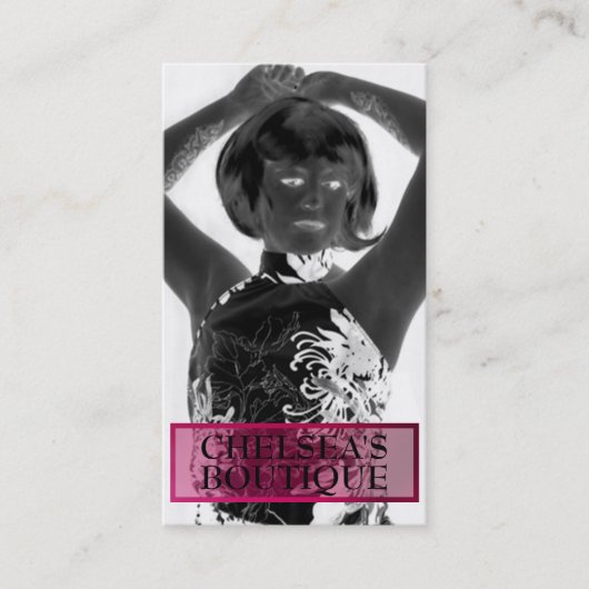 Clothing Boutique Business Card Templates Visitekaartje (Voorkant)