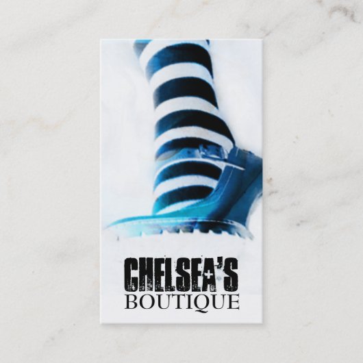 Clothing Boutique Business Card Templates Visitekaartje (Voorkant)