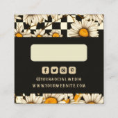 Clothing Tags Small Business Retro Groovy Daisy Contactkaartje (Achterkant)