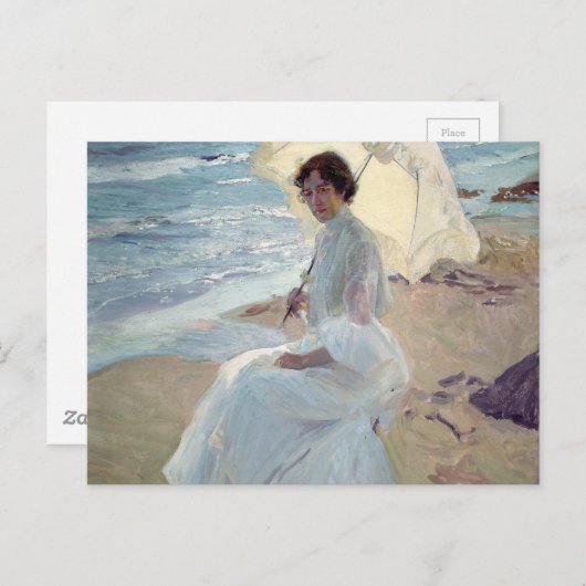 Clotilde op het strand - Joaquín Sorolla Briefkaart (Voorkant / Achterkant)