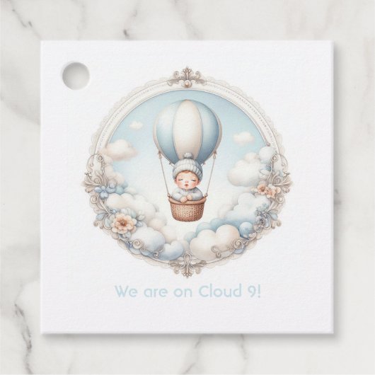 Cloud 9 Baby Borrel Bedankjes Labels (Voorkant)