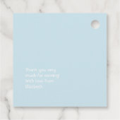 Cloud 9-Baby shower Bedankjes Labels (Achterkant)