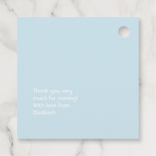 Cloud 9-Baby shower Bedankjes Labels (Achterkant)