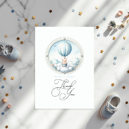 Cloud 9-Baby shower Bedankkaart