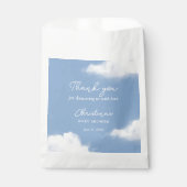 Cloud 9 Baby shower blauw Bedankzakje (Voorkant)