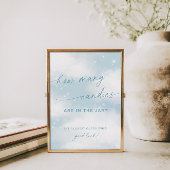 Cloud 9 Baby shower hoeveel Snoepjes spel Poster