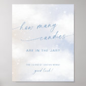 Cloud 9 Baby shower hoeveel Snoepjes spel Poster (Voorkant)