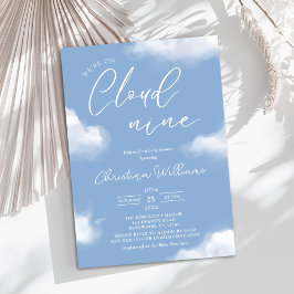 Cloud 9 Baby shower Invitation Kaart