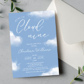 Cloud 9 Baby shower Invitation Kaart