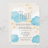 Cloud 9-Baby shower Kaart (Voorkant / Achterkant)