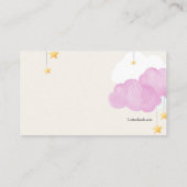 Cloud 9 Baby shower roze Kaart met luierriffel (Achterkant)