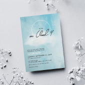 Cloud 9 Baby shower Theme Minimalist Modern Kaart