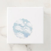 Cloud 9 Baby shower Vibrant Blue Bedankt Bedankjes Labels (In situ)