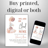 Cloud 9 Beige Balloon Genderneutraal Baby shower Kaart