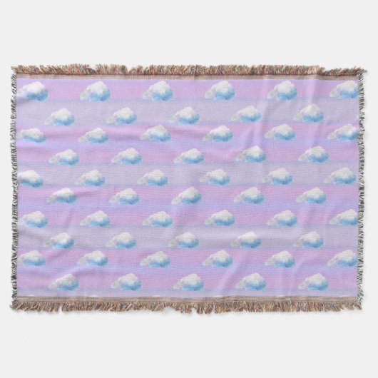 Cloud 9 Bewolkte Paars en Blauw Deken (Voorkant)