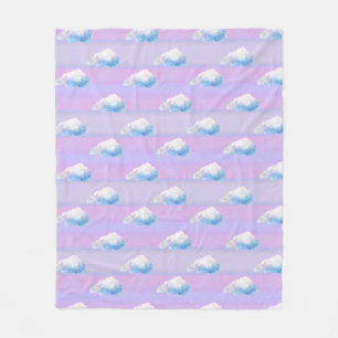 Cloud 9 Bewolkte Paars en Blauw Fleece Deken