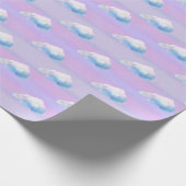 Cloud 9 Bewolkte Paarse en Blauwe Cadeaupapier (Hoek)
