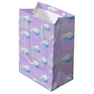 Cloud 9 Bewolkte Paarse en Blauwe Medium Cadeauzakje