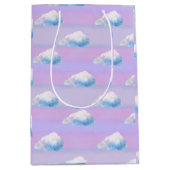 Cloud 9 Bewolkte Paarse en Blauwe Medium Cadeauzakje (Voorkant)