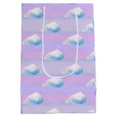 Cloud 9 Bewolkte Paarse en Blauwe Medium Cadeauzakje (Achterkant)