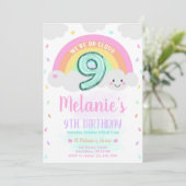 Cloud 9 Birthday Invitation Kaart (Staand voorkant)