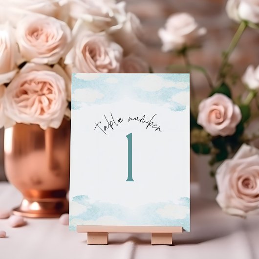 Cloud 9 Blauw en Wit Vrijgezellenfeest 1 Kaart