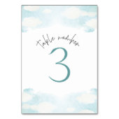 Cloud 9 Blauw en Wit Vrijgezellenfeest 3 Kaart (Achterkant)