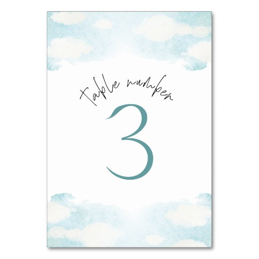 Cloud 9 Blauw en Wit Vrijgezellenfeest 3 Kaart (Voorkant)