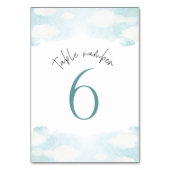 Cloud 9 Blauw en Wit Vrijgezellenfeest 6 Kaart (Voorkant)
