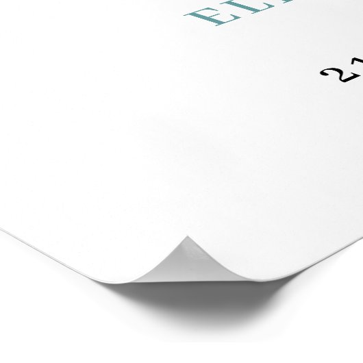 Cloud 9 Blauw en Wit Vrijgezellenfeest Welkom Poster (Hoek)