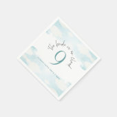 Cloud 9 Blauw en Witte Bruidsdouche dromerig Servet (Hoek)