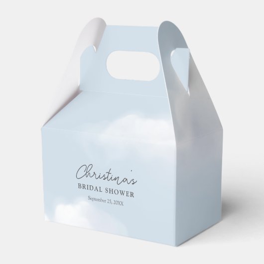 Cloud 9 Blauwe Bruiloft Borrel Bedankdoosjes (Voorkant Zijde)