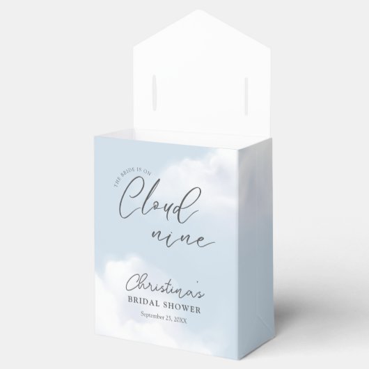 Cloud 9 Blauwe Bruiloft Feestje Bedankdoosjes (Geopend)