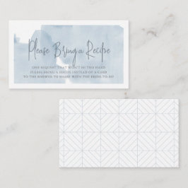 Cloud 9 Blauwe Lucht Bruidsdouche Recept Verzoek Informatiekaartje