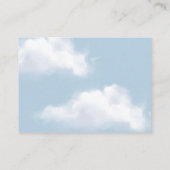 Cloud 9 Blue Baby Boy Shower Boeken voor Baby Informatiekaartje (Achterkant)