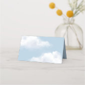 Cloud 9 Blue Baby Boy Shower Place Card Plaatskaartje (Achterkant)
