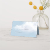 Cloud 9 Blue Baby Boy Shower Place Card Plaatskaartje (Voorkant)