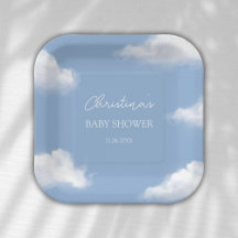 Cloud 9 Blue Baby shower gepersonaliseerd