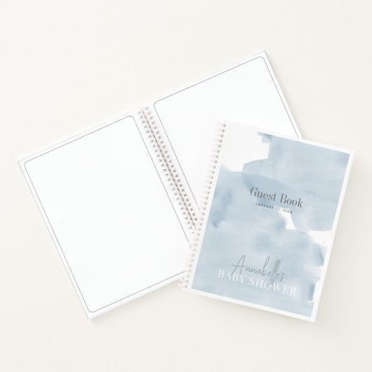 Cloud 9 Blue Sky Boy Baby shower Gastenboek Notitieboek (Binnen)