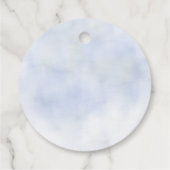 Cloud 9 Blue Sky Elegant Eenvoudig Vrijgezellenfee Bedankjes Labels (Achterkant)