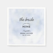 Cloud 9 Blue Sky Elegant Eenvoudig Vrijgezellenfee Servet (Voorkant)