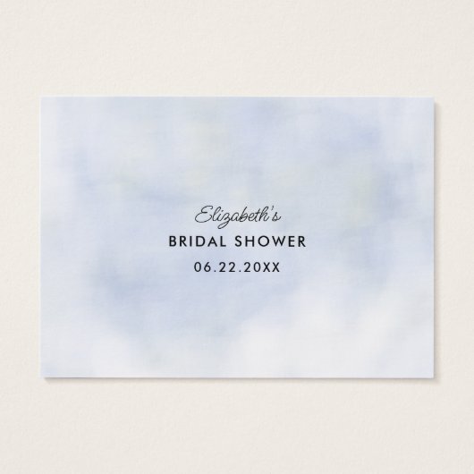 Cloud 9 Blue Sky Raad hoeveel kussen spel Visitekaartje (Achterkant)