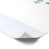 Cloud 9 Blue Sky Waterverf Baby shower Welkom Poster (Hoek)