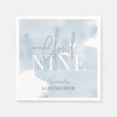 Cloud 9 Blue Sky Waterverf Boy Baby shower Servet (Voorkant)
