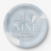 Cloud 9 Blue Sky Waterverf Vrijgezellenfeest Papieren Bordje (Voorkant)