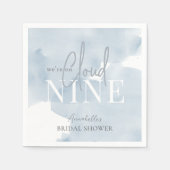 Cloud 9 Blue Sky Waterverf Vrijgezellenfeest Servet (Voorkant)