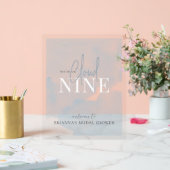 Cloud 9 Blue Sky Waterverf Vrijgezellenfeest Welko Acryl Bord (Huwelijk)