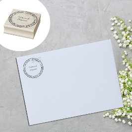 Cloud 9 Bruiloft Bruids Namen Rond Retouradres Rubberstempel