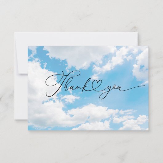 Cloud 9 Bruiloft Dank u kaart (Voorkant)